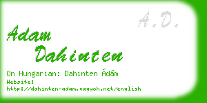 adam dahinten business card